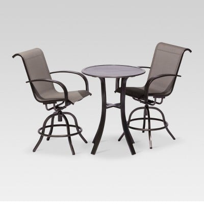 Camden Metal Balcony Height Patio Bistro Set