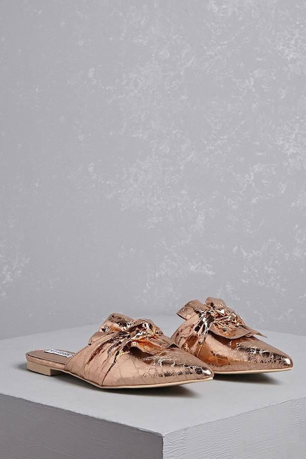 Forever 21 Knotted Faux Leather Mules