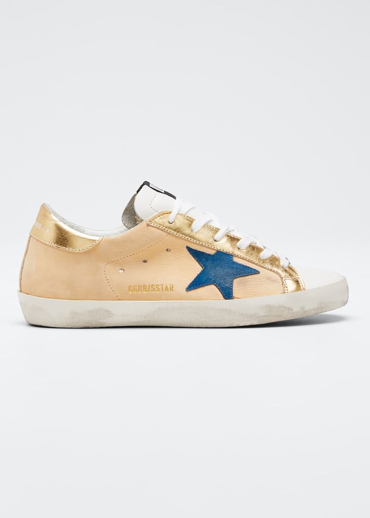 Golden Goose Superstar Gold Leather Low-Top Sneakers