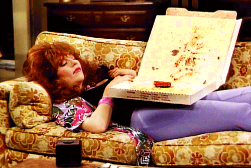 Pizza will take naps with you.