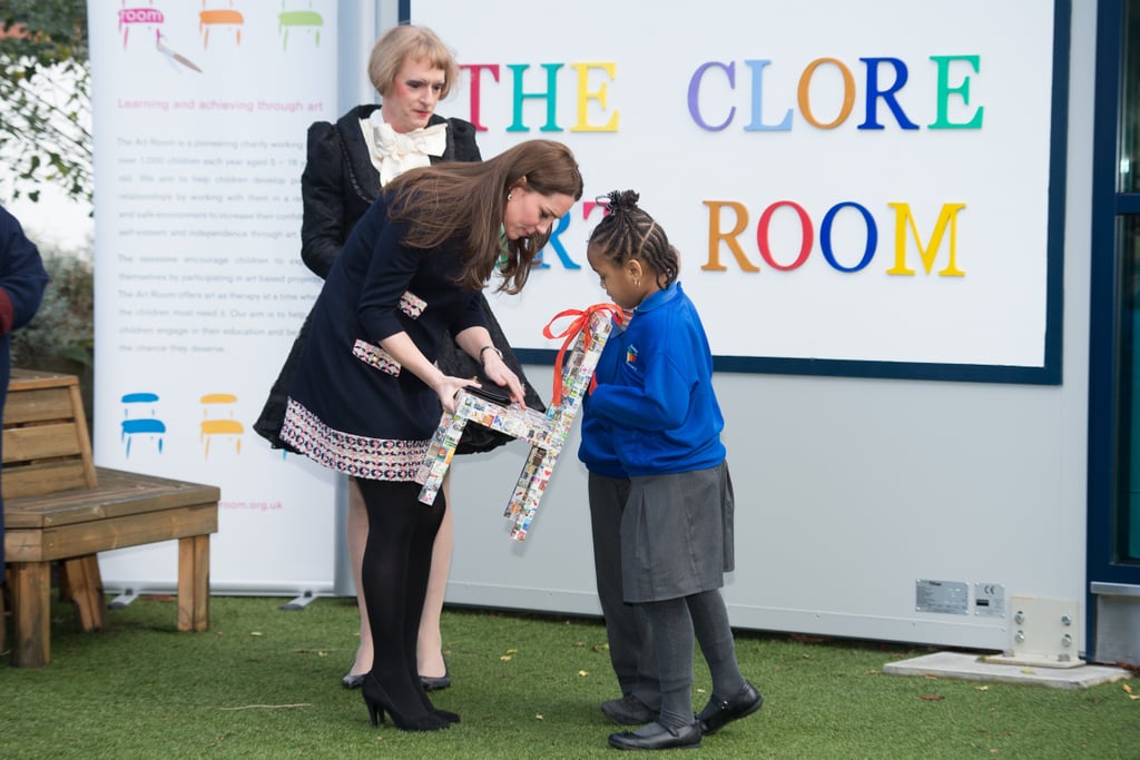 Kate Middleton at the Clore Art Room in London Pictures POPSUGAR Celebrity