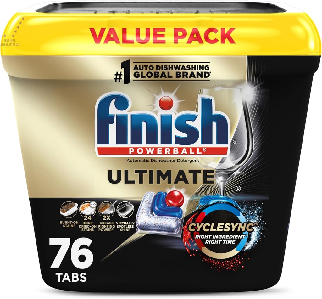 Finish Ultimate Dishwasher Pods ($17, originally $23)
For powerful dishwasher pods that can remove everything from grease to burnt-on stains, this value pack is the way to go. It's currently 25 percent off and includes 76 pods.
