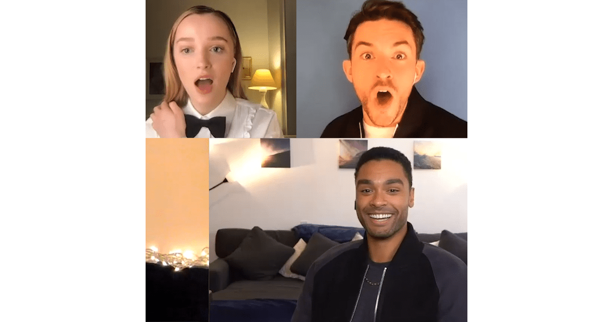 Bridgerton Cast Video Interview Popsugar Celebrity