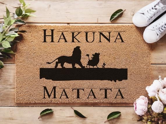 "Hakuna Matata" Lion King Doormat