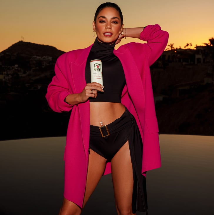 Vanessa Hudgens's Black Turtleneck Bikini in Caliwater Ad