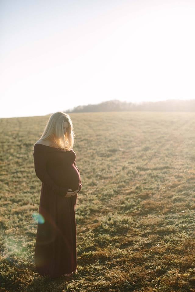 Maternity Shoot With Rainbow After Husband Dies