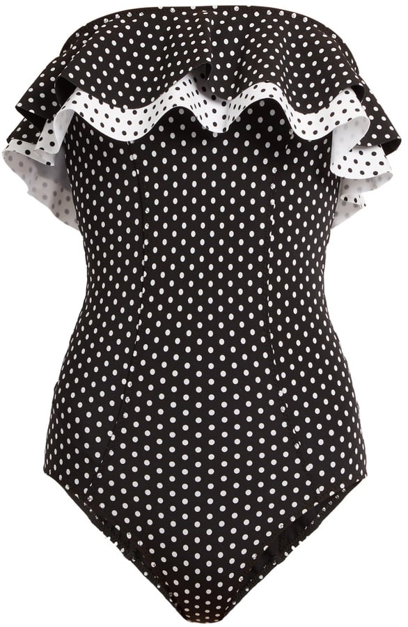 Serena Williams Black and White One Piece Swimsuit | POPSUGAR Fashion