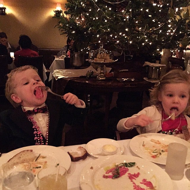 Neil Patrick Harris snapped a picture of his kids during Christmas Eve dinner.