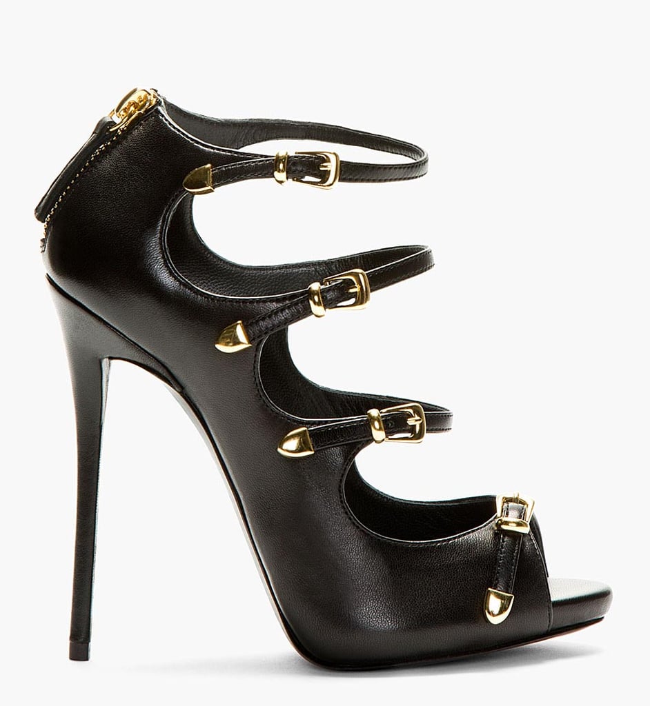 Giuseppe Zanotti Black Four Strap Heels ($1,395)