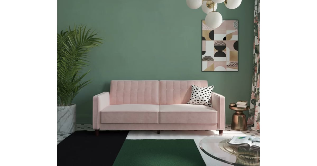 Nia Velvet 81.5" Square Arm Sleeper The Best Sofa Beds From Wayfair POPSUGAR Home Photo 2