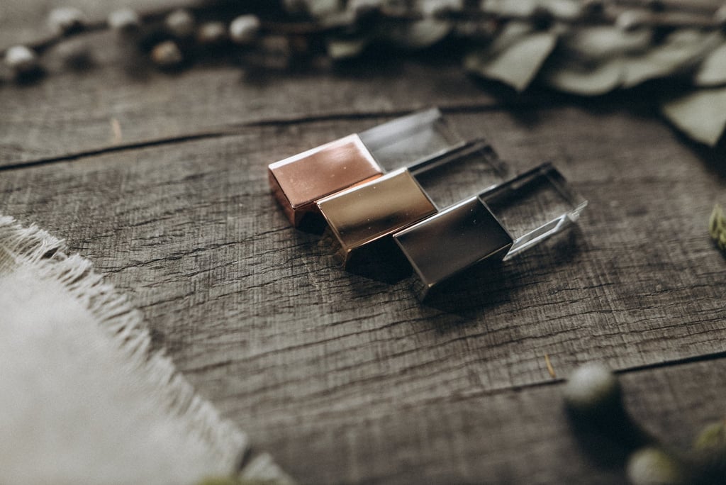 For External Storage: Engraved Crystal USB Stick