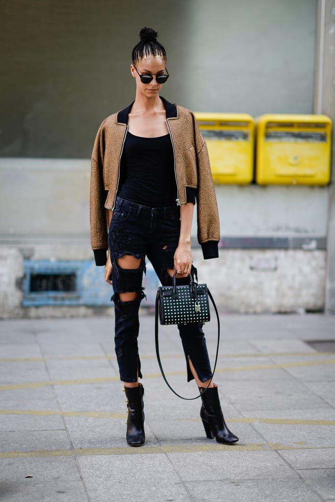 ripped jeans with ankle boots