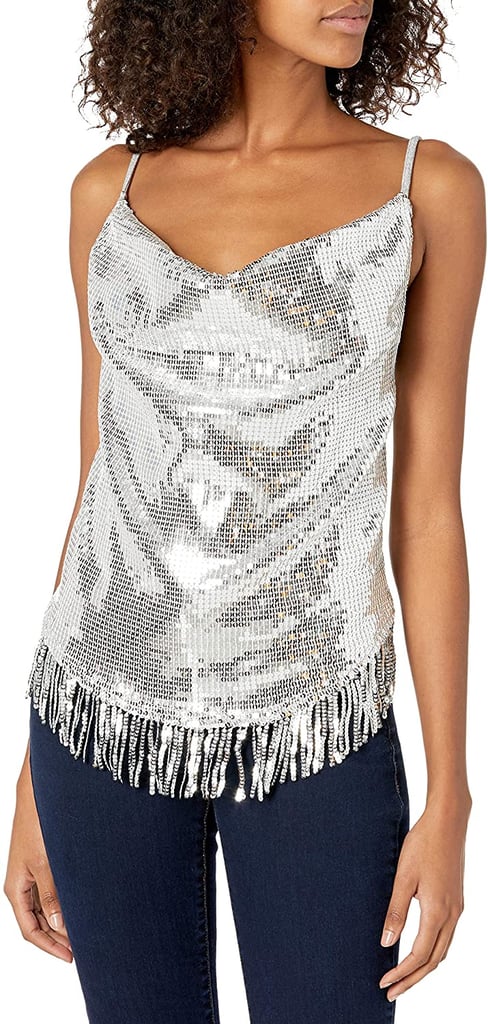 KENDALL + KYLIE Handkerchief Top With Sequin Fringe