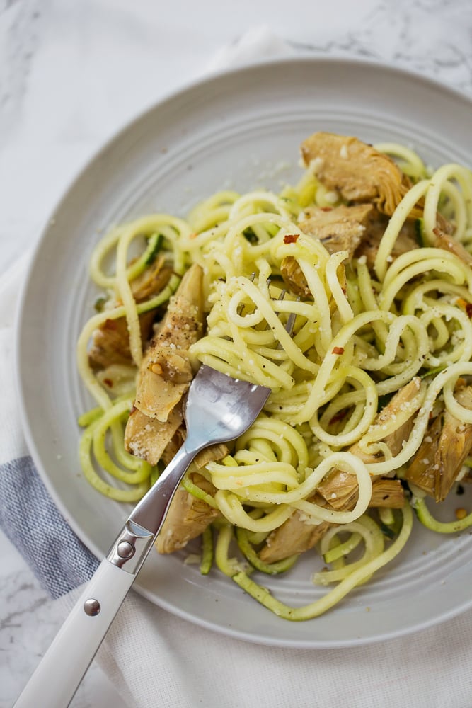 Lemon-Parmesan Zucchini Noodles