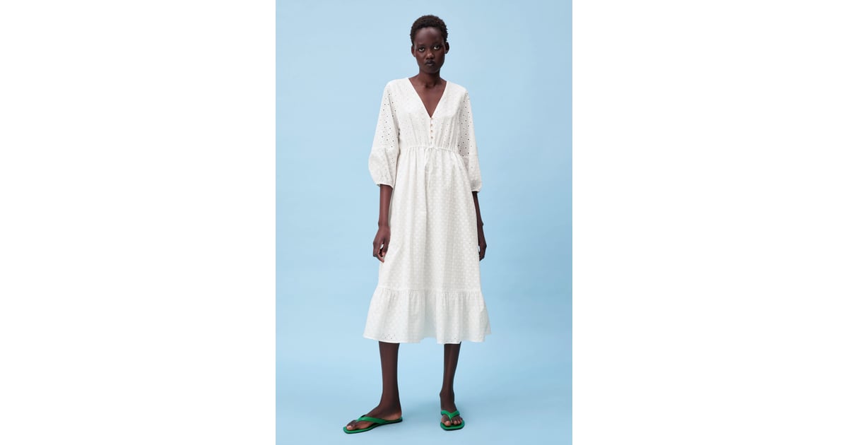 Zara Dress With Cutwork Embroidery | The Best White Cotton Summer ...