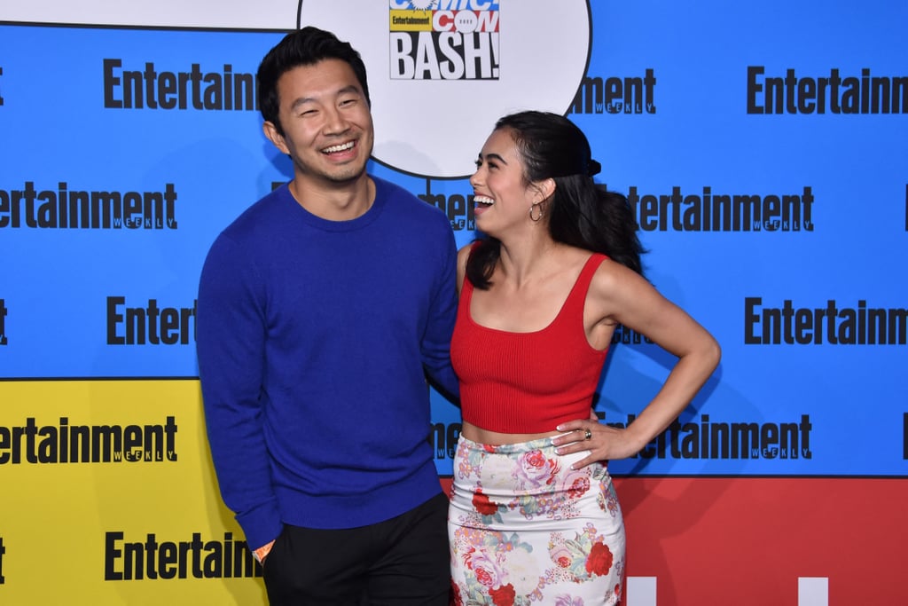 Simu Liu and Jade Bender at Comic-Con 2022