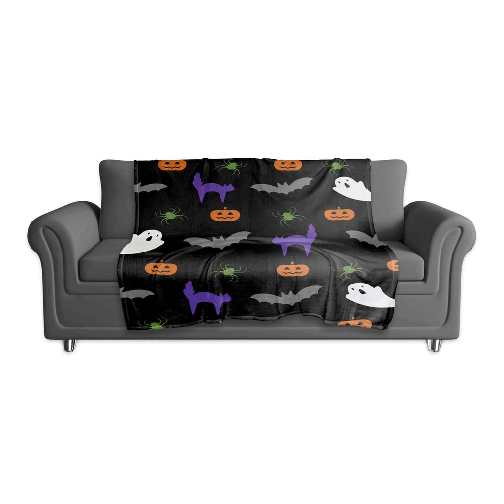 Halloween Damask Throw Blanket