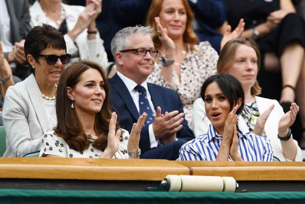 Kate Middleton and Meghan Markle at Wimbledon 2018