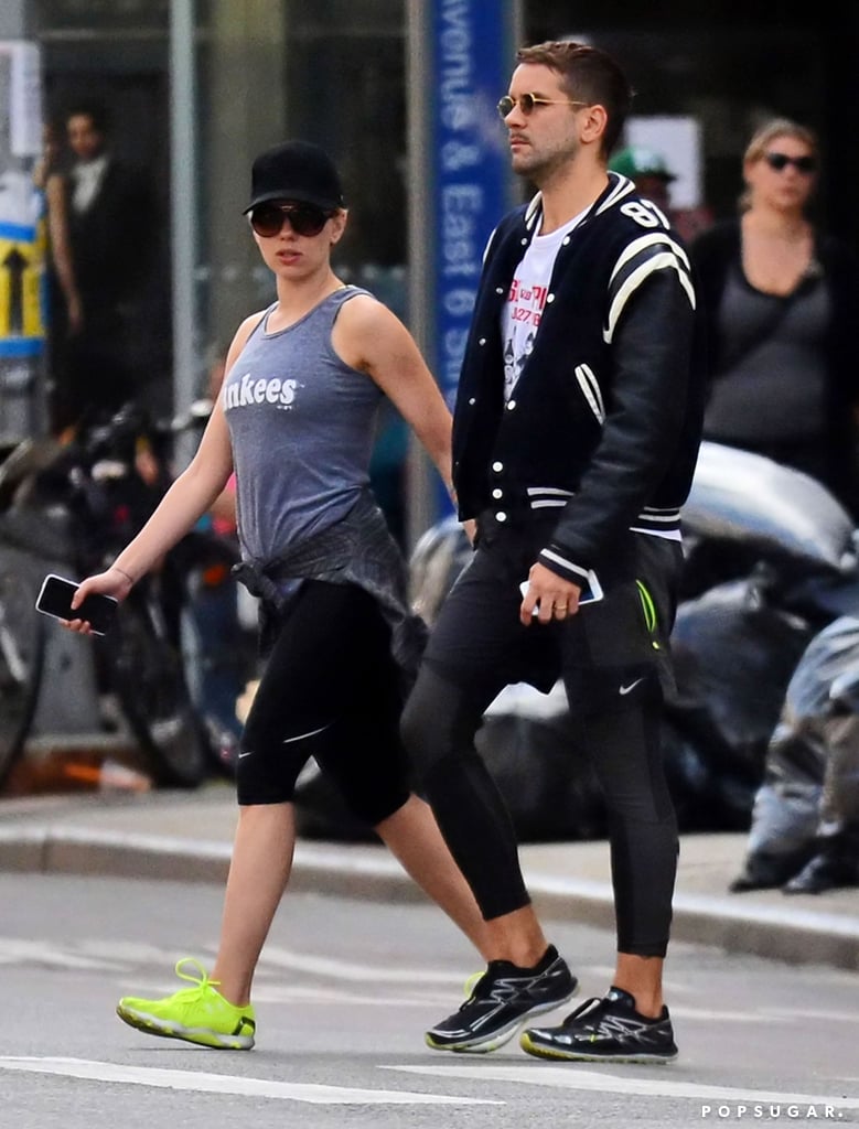 Scarlett Johansson and Romain Dauriac in NYC September 2015