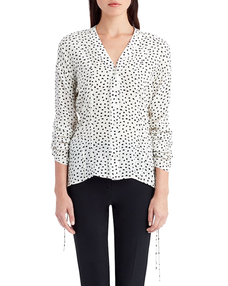 Jason Wu Dot-Print Crepe de Chine Blouse