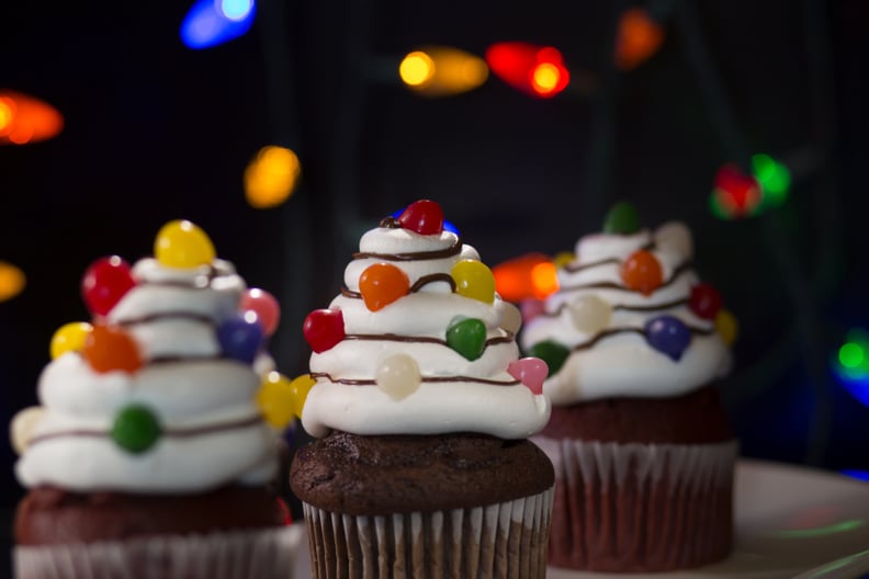 Christmas Tree Light Cupcakes