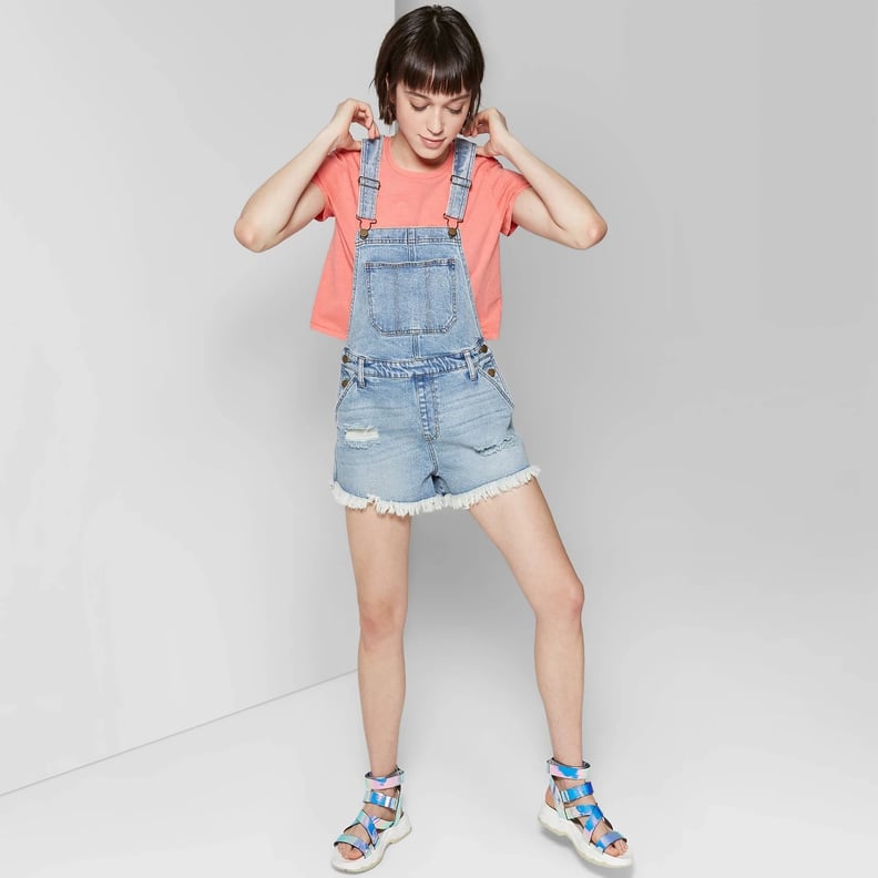 Women's Destructed Denim Shortall