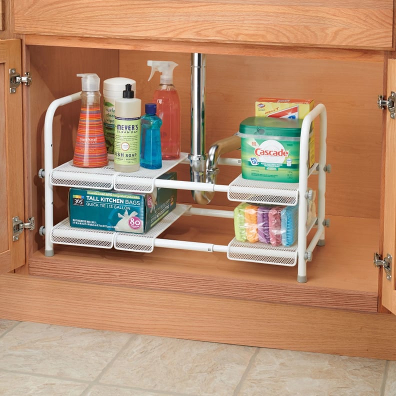 InterDesign Under Sink Organizer With Adjustable Shelf Silver