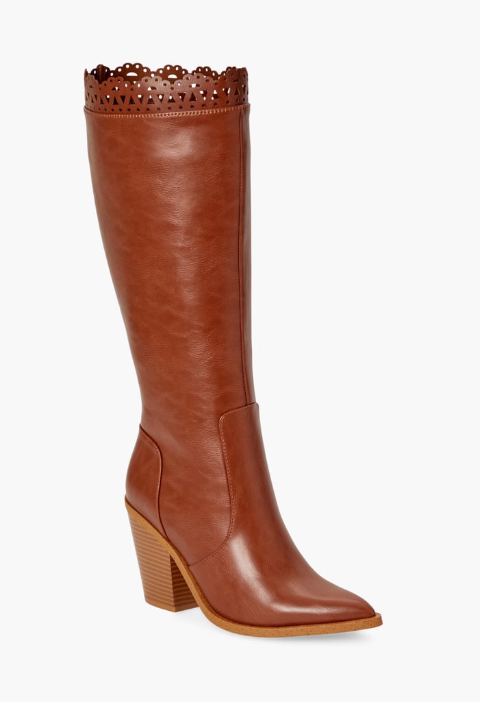 Ayesha Curry x JustFab Michele Boots in Leather Brown