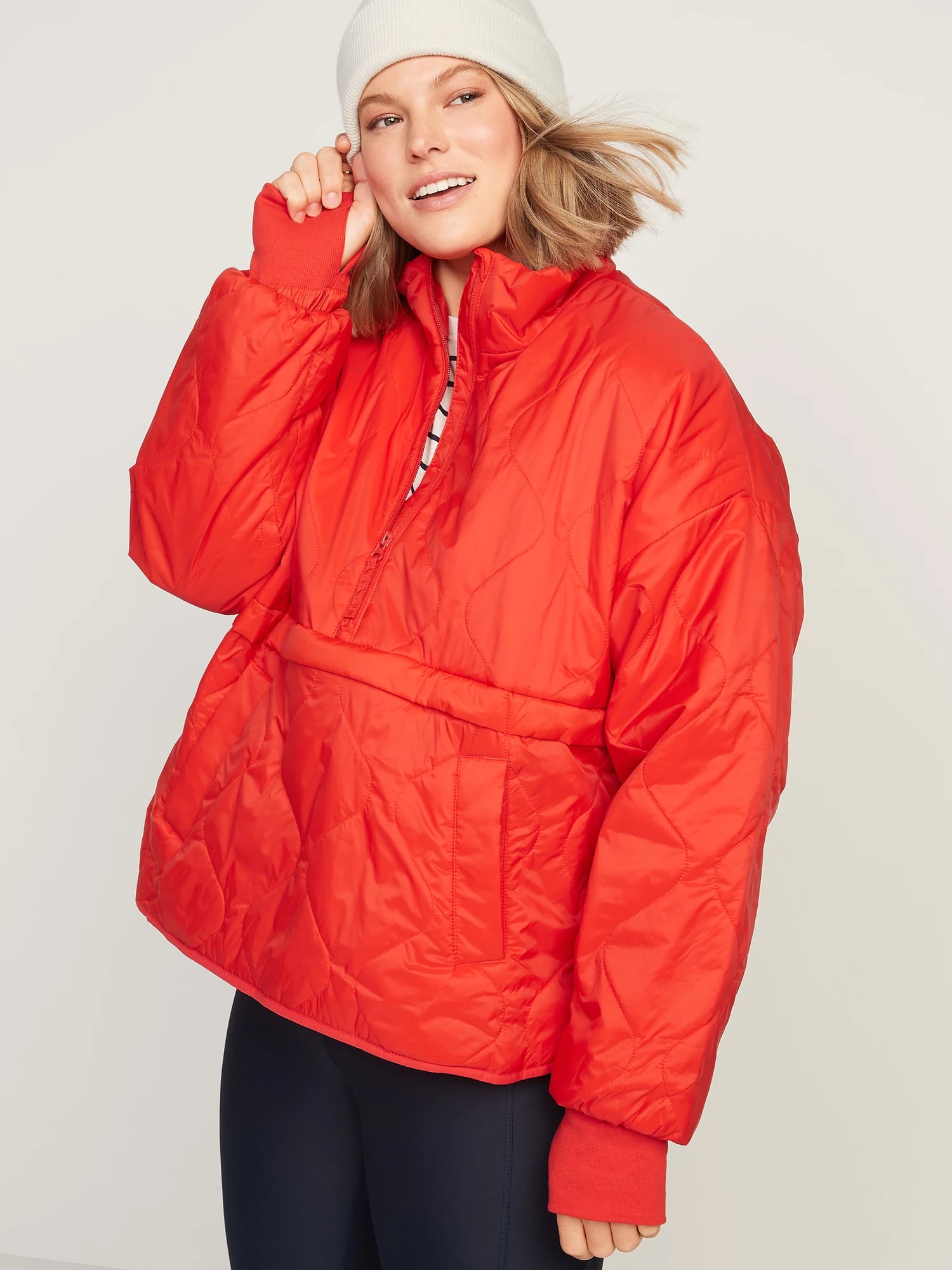 Old Navy Packable Half Zip Water Resistant Quilted Jacket in