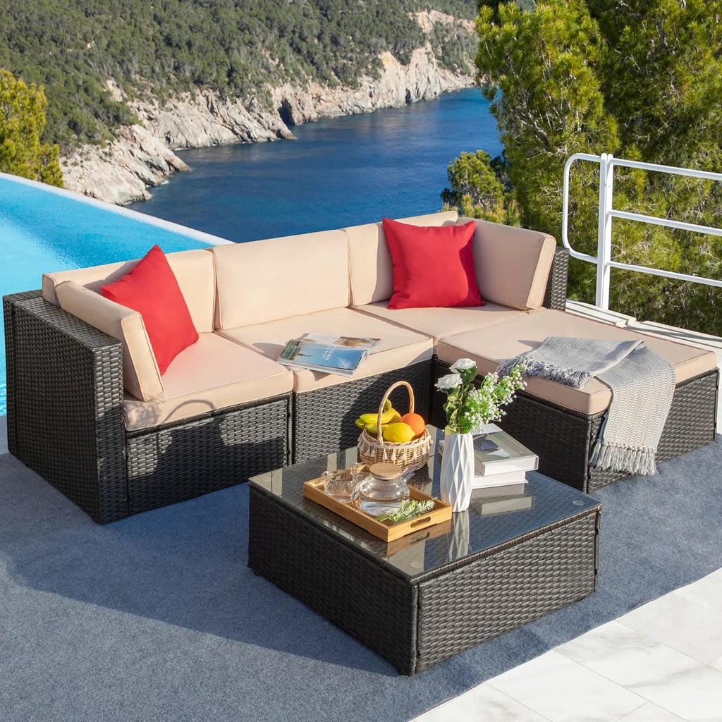 Best Affordable Outdoor Sectional: Agaran Metal Seating Group With Cushions