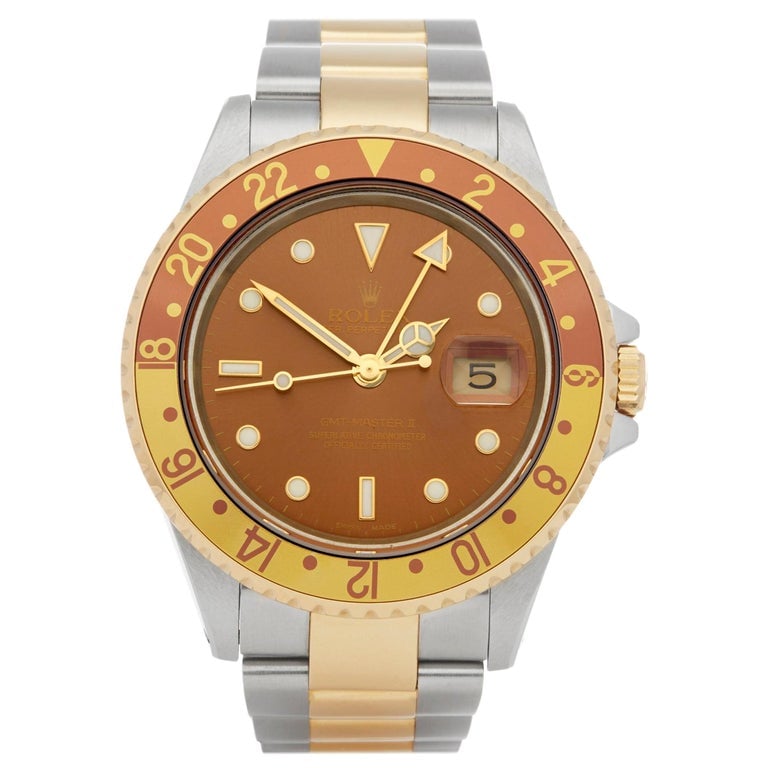 Rolex GMT-Master II Rootbeer Stainless Steel and Yellow Gold