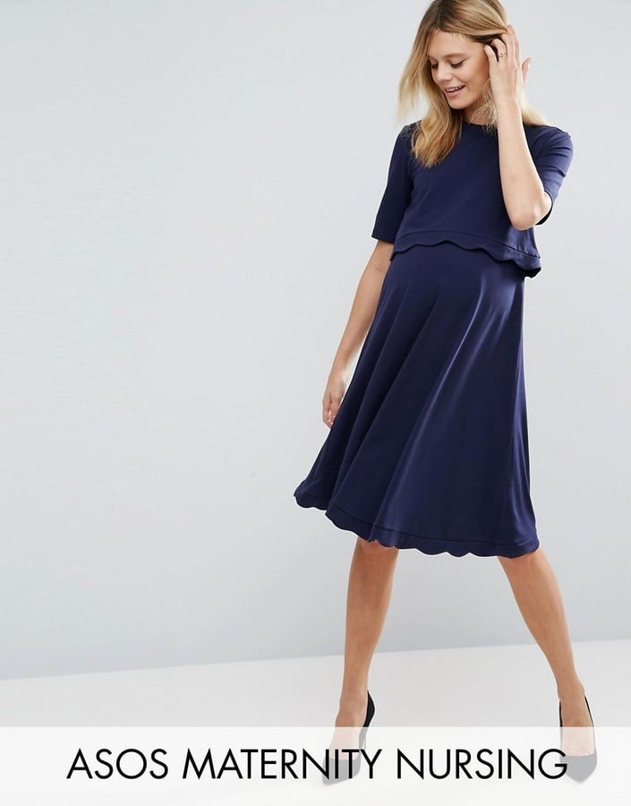 ASOS Scallop Dress with Short Sleeve