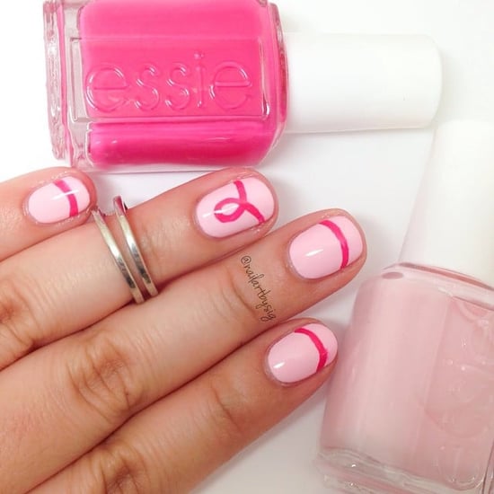 Breast Cancer Awareness Month Nail Art