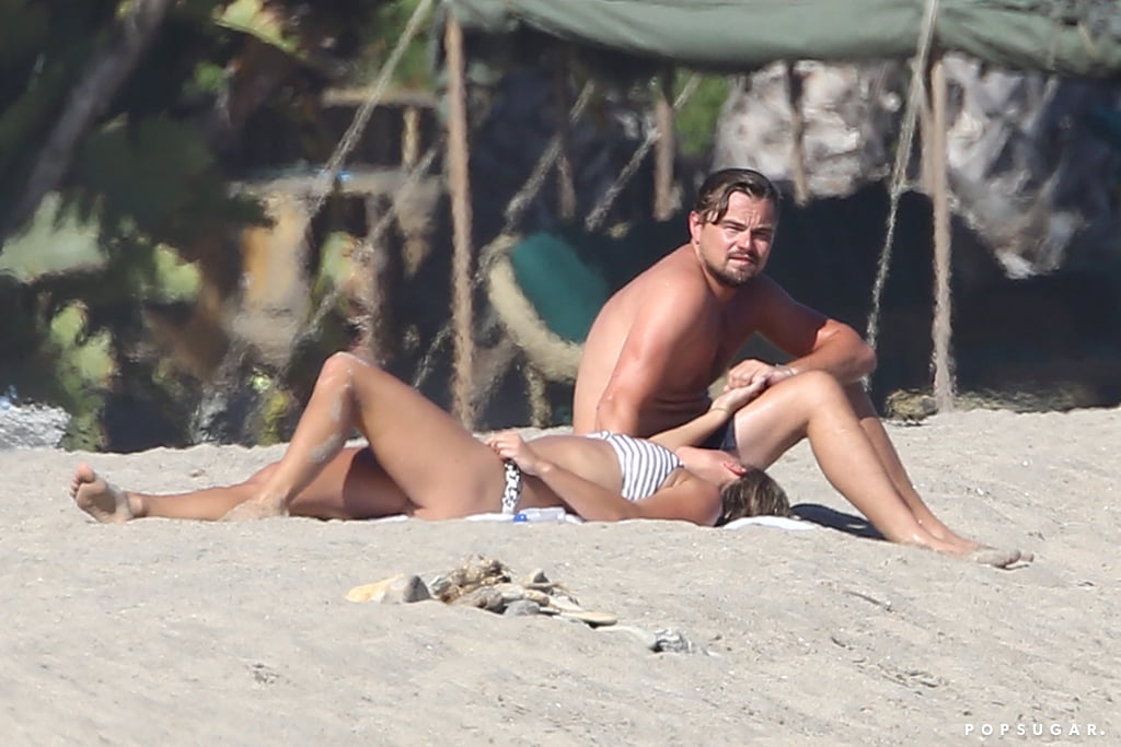 Leonardo DiCaprio and Nina Agdal Kissing on the Beach in LA