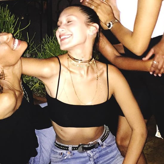 Bella Hadid Wearing a Black Top Instagram July 2016