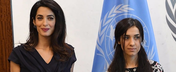 Amal Clooney and Nadia Murad (Video)