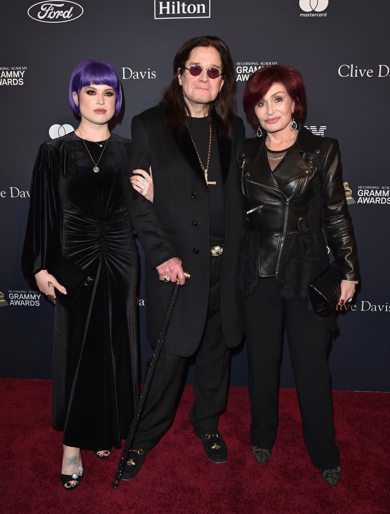 Kelly, Ozzy, and Sharon Osbourne at Clive Davis's 2020 Pre-Grammy Gala in LA