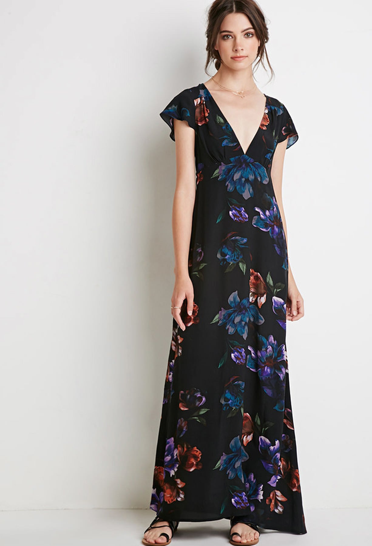 Jennifer Aniston Wearing Floral Maxi Dress | POPSUGAR Fashion
