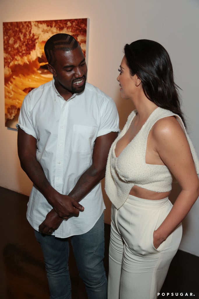 Kim Kardashian and Kanye West at Art Opening
