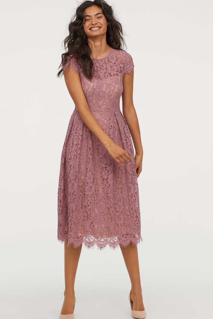 H&M Calf-length Lace Dress