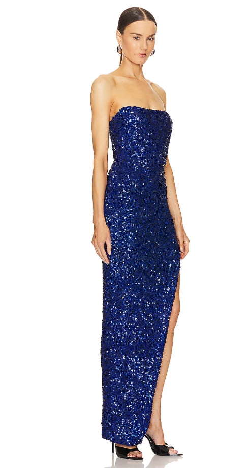 strapless open back dress Simone Biles Modern Corset Lace Tulle Slit A-Line Wedding Dress