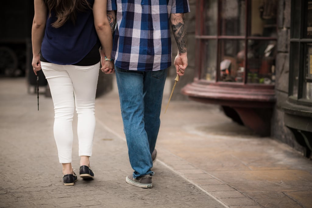 Engagement Photos at the Wizarding World of Harry Potter