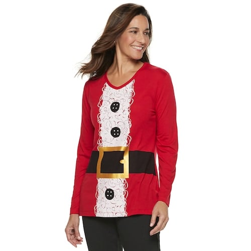 Women's Christmas Graphic Tunic | Best Kohl's Ugly Christmas Sweaters ...