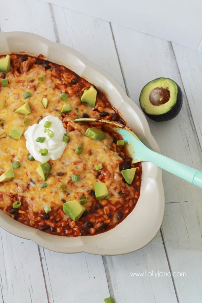 Turkey Sweet Potato Enchilada Casserole