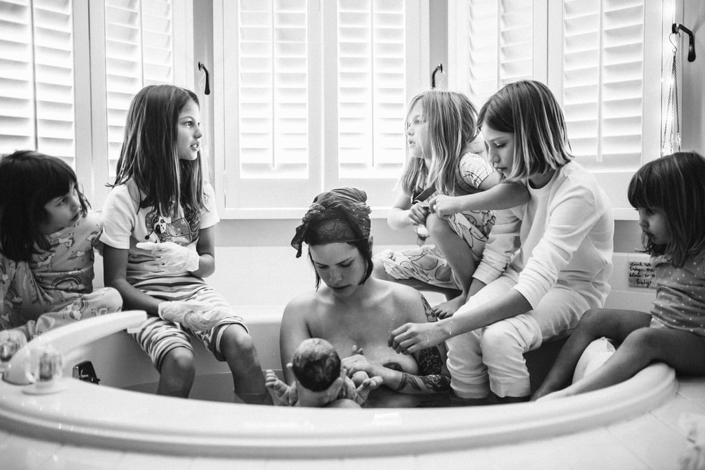 Virginia-based mom Casey Teller knew from the beginning of her sixth pregnancy that she wanted to have a home birth surrounded by her family. Determined to make the first few moments of her new child's life special, she hired local photographer Rebecca Burt to capture every moment and midwife Jenni Rector to ensure the entire process went smoothly. 
"The decision to have a home birth was easy," Casey told POPSUGAR. "Being in the comfort of my own home, surrounded by my family was the perfect way to welcome our sixth daughter. Having midwives there — who I trust completely — made the experience calm and peaceful. I was able to make all the decisions on where I labored and whether or not I ate or drank." 
"We couldn't imagine them not being there."
And Casey's older kids were more than ready to help their mom bring their baby sister into the world. In fact, they helped catch Talullah Moon as soon as she made her grand entrance. "Our girls were so excited to be at her birth," said Casey. "We couldn't imagine them not being there. We've always had them with us for each birth, so it wasn't shocking to them at all." 
As a mom to six little girls, it was extremely important for all of Casey's daughters to be there with her. "I didn't realize how important it was [for them to be there] until I started learning about birth trauma and the many unnecessary interventions that come with it. I want my girls to understand that birth can be a natural, wonderful experience and doesn't have to be feared. I want them to know how to advocate for themselves and how to trust their bodies and instincts when it comes to childbirth." 
Read on to get a look at Casey's stunning photos and try not to ooh and ahh over adorable little Talullah Moon. 

    Related:

            
            
                                    
                            

            An Intense Home Birth That Left Everyone Breathless