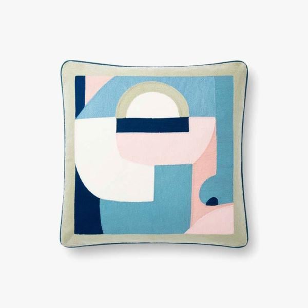 Jungalow Azul Face Pillow by Justina Blakeney x Loloi