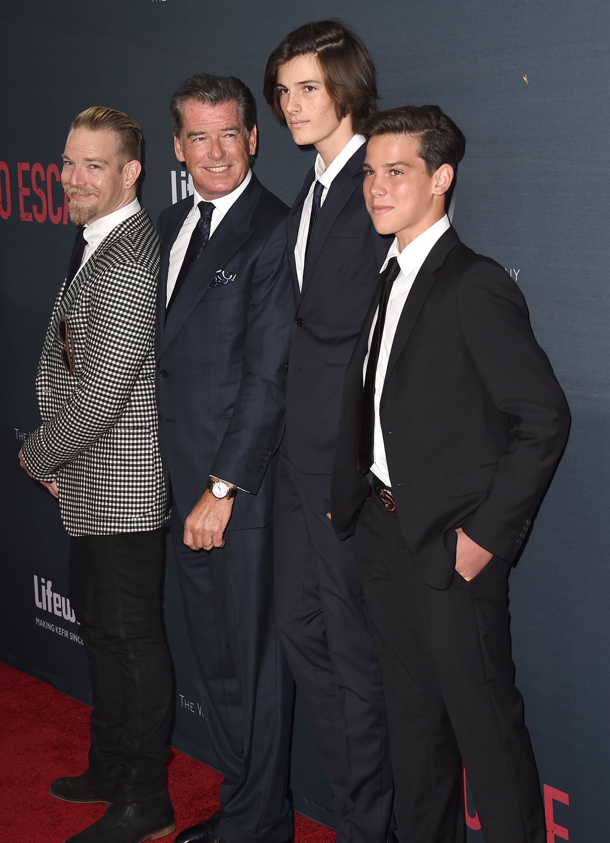 Pierce Brosnan And His Sons On The Red Carpet 2015 Popsugar Celebrity