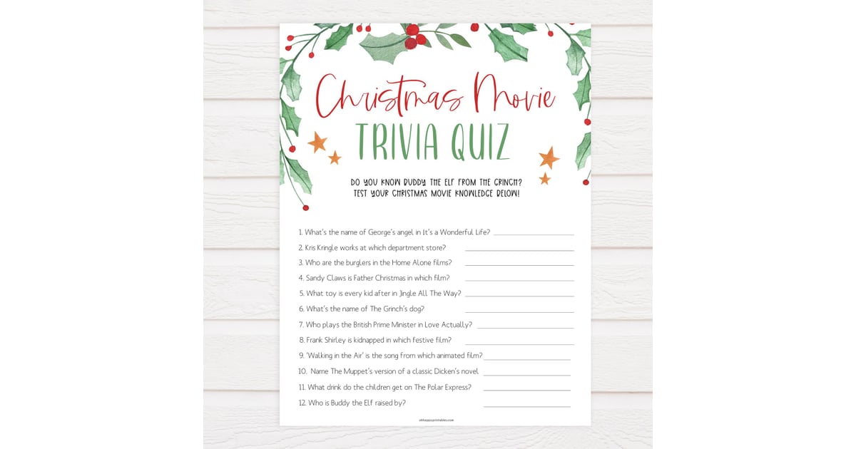 Christmas Movie Trivia Quiz Christmas Games to Play on Zoom 2020