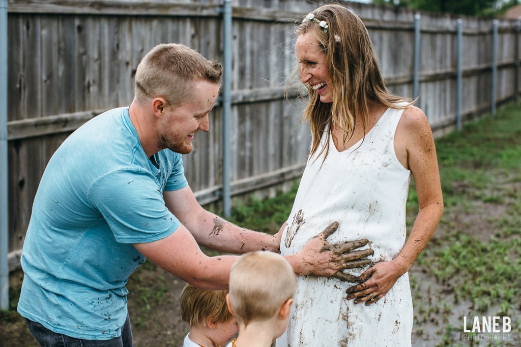 Mud Fight Maternity Shoot