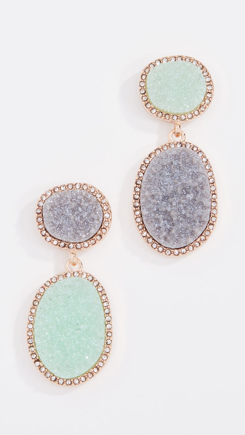 BaubleBar Krystal Druzy Drop Earrings